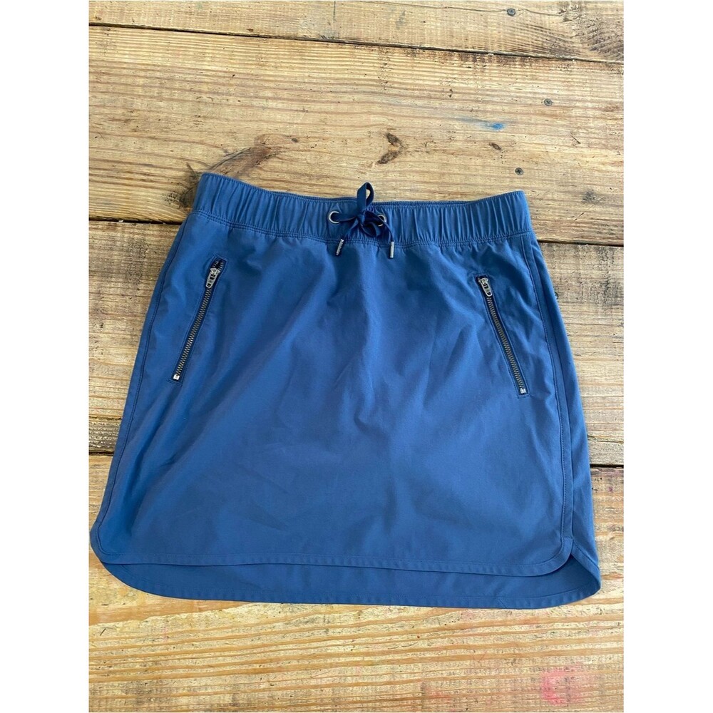 Athleta XS Women Navy Drawstring Active Skort with Zipper Pockets golf tennis